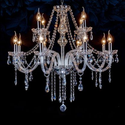 Silva Luxe LED Suspension Verre Clair Salon Chambre à Coucher