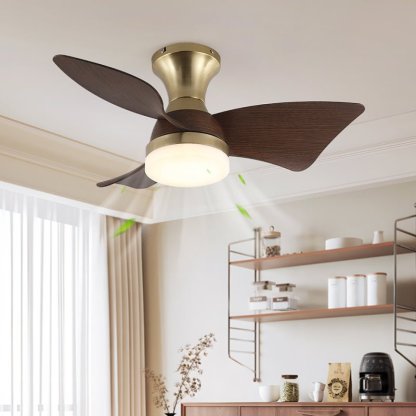 Plafonnier Ventilateur Aureon Moderne en Bois - Neutralighting