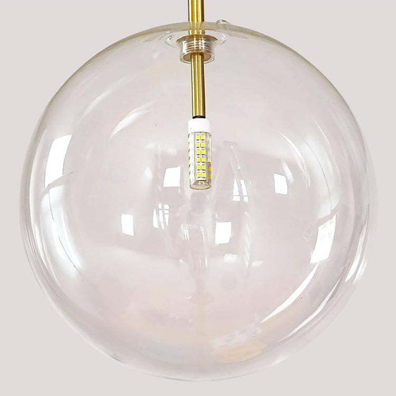 Valentina Glass Bulb LED Suspension Or Métal Verre Chambre à coucher