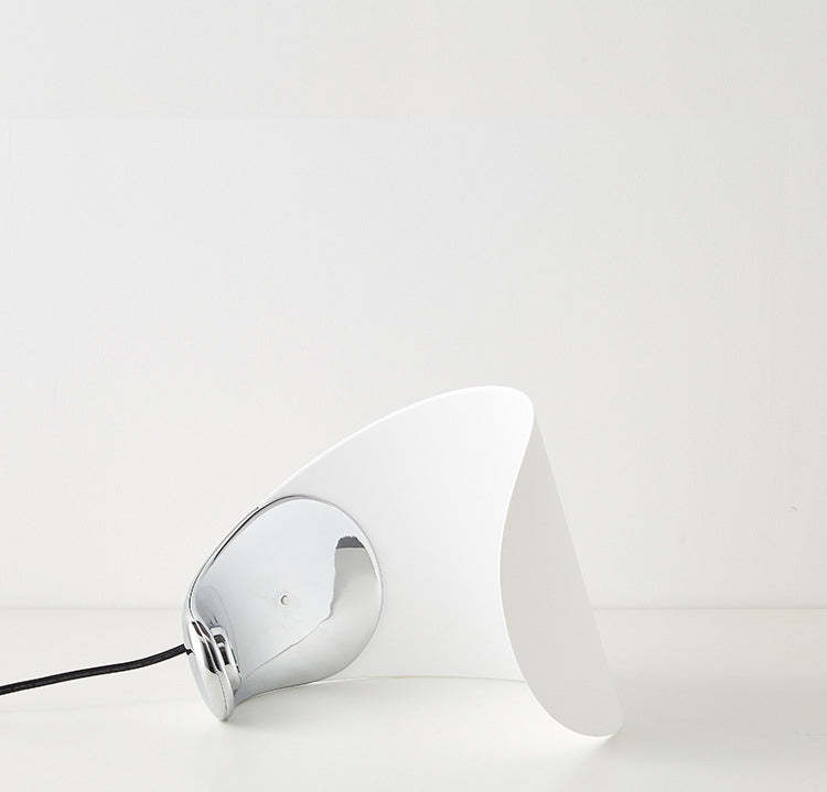 Elif Lampe de Table Lune Moderne, Métal/Acrylique, Blanc, Salon