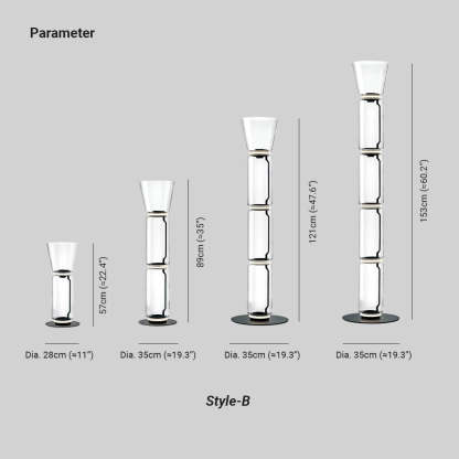 Axis Bamboo Glass Floor Lamp