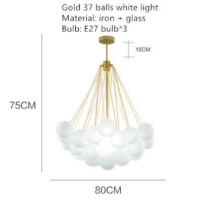 Nordic Bubble Chandelier Glass Ball Pendant