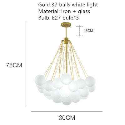 Nordic Bubble Chandelier Glass Ball Pendant