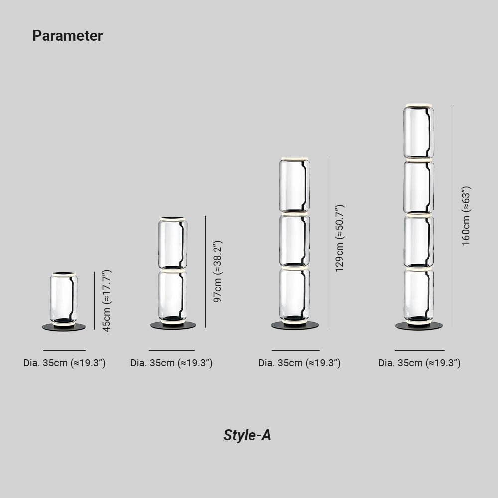 Axis Bamboo Glass Floor Lamp