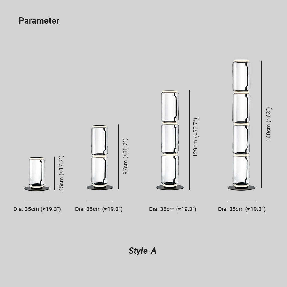 Axis Bamboo Glass Floor Lamp