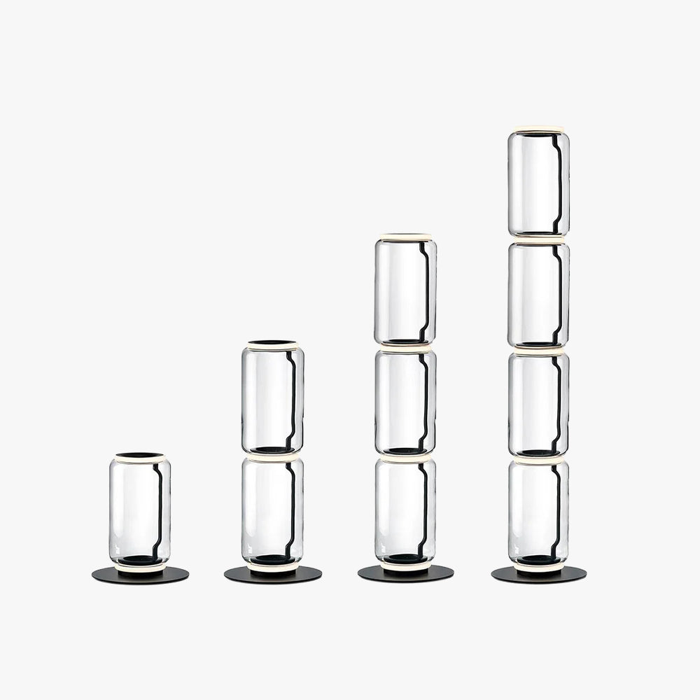 Axis Bamboo Glass Floor Lamp