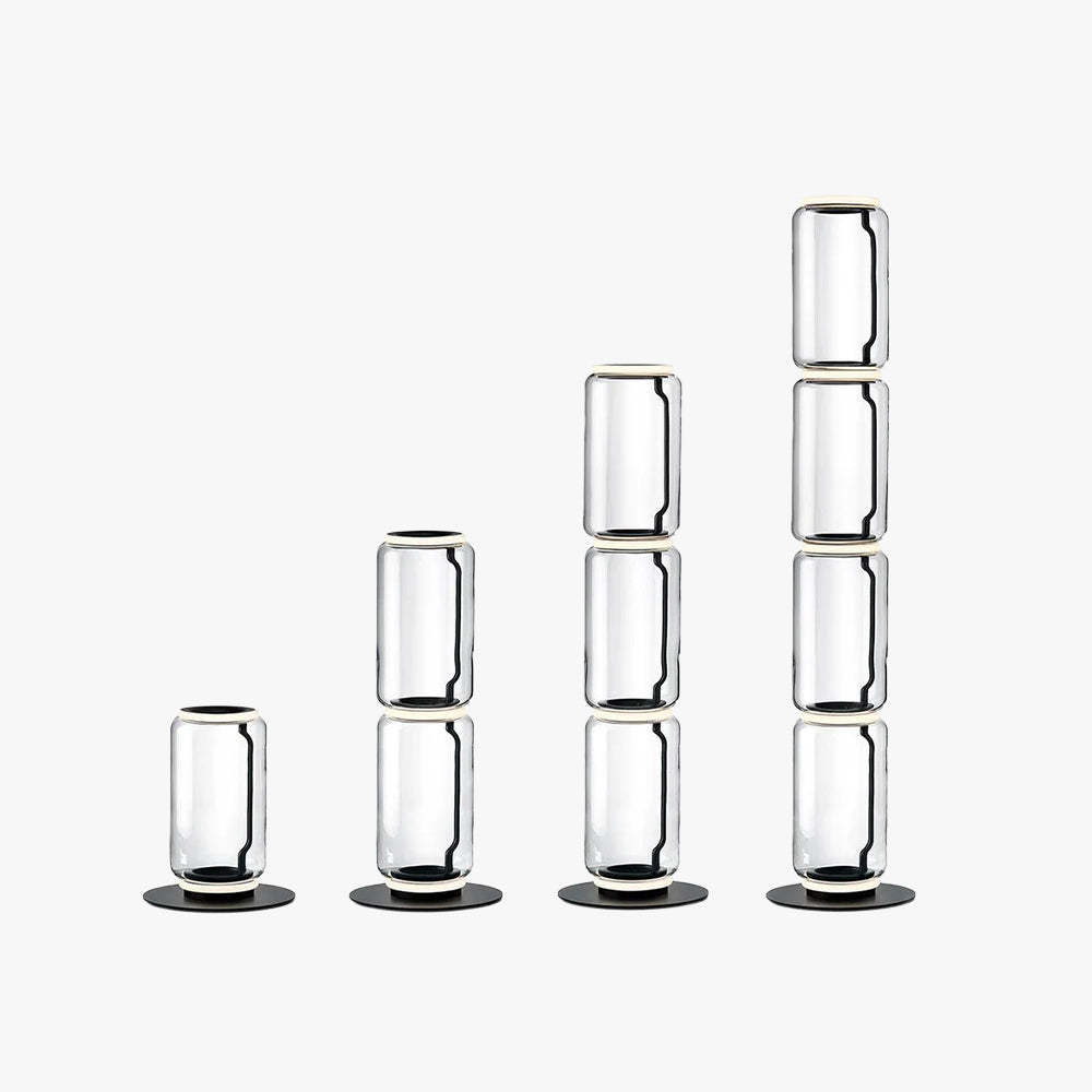 Axis Bamboo Glass Floor Lamp