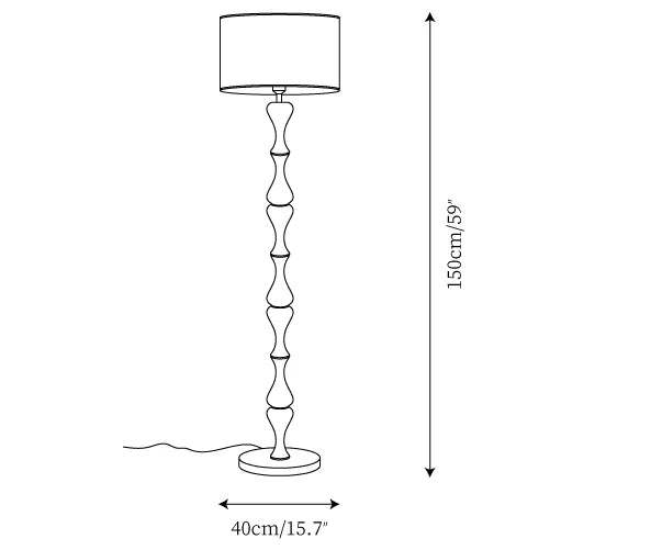 Drift Walnut Wood Floor Lamp