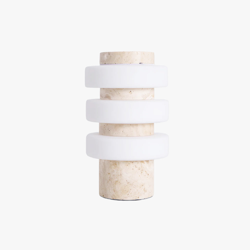 Dune Travertine White Beige Table Lamp