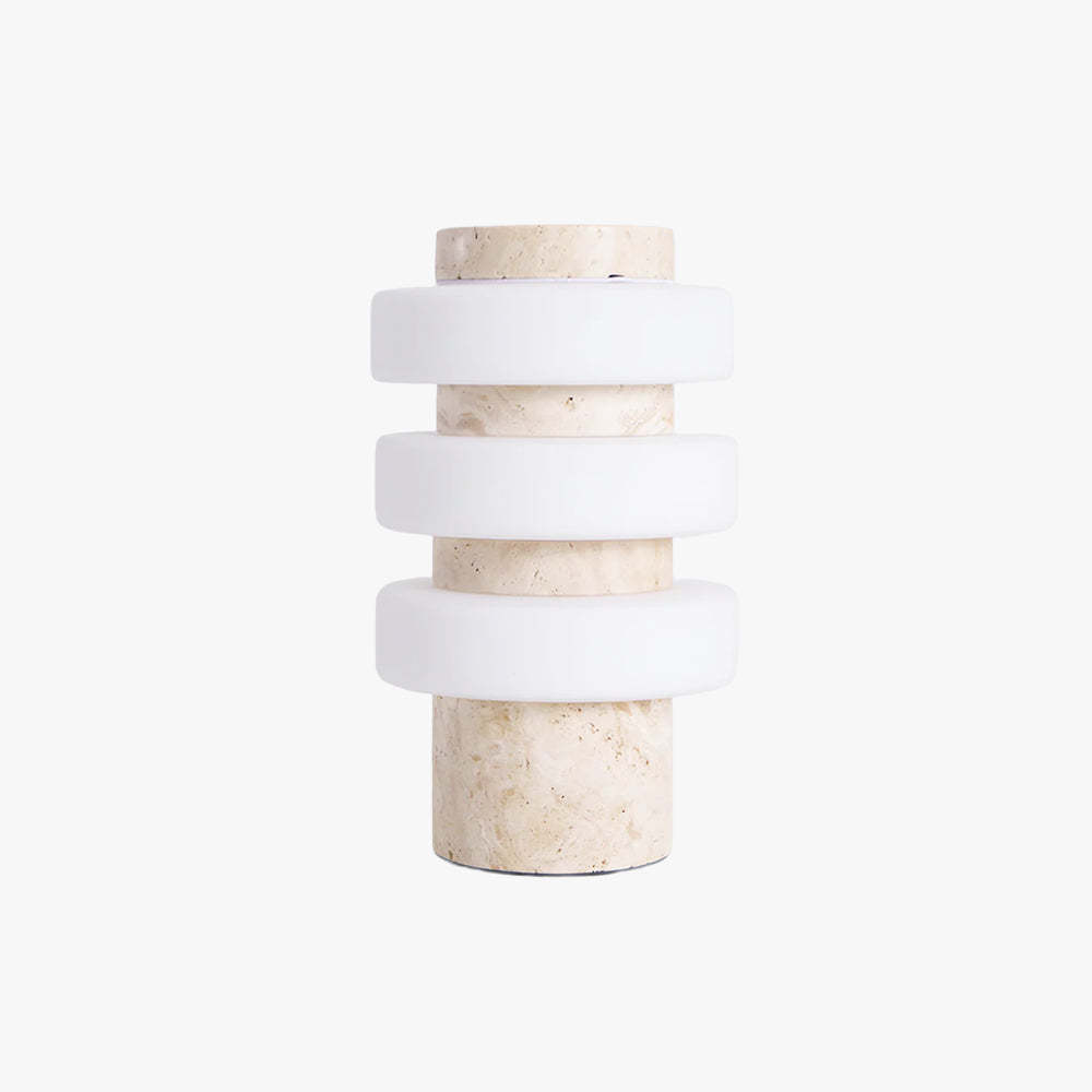 Dune Travertine White Beige Table Lamp