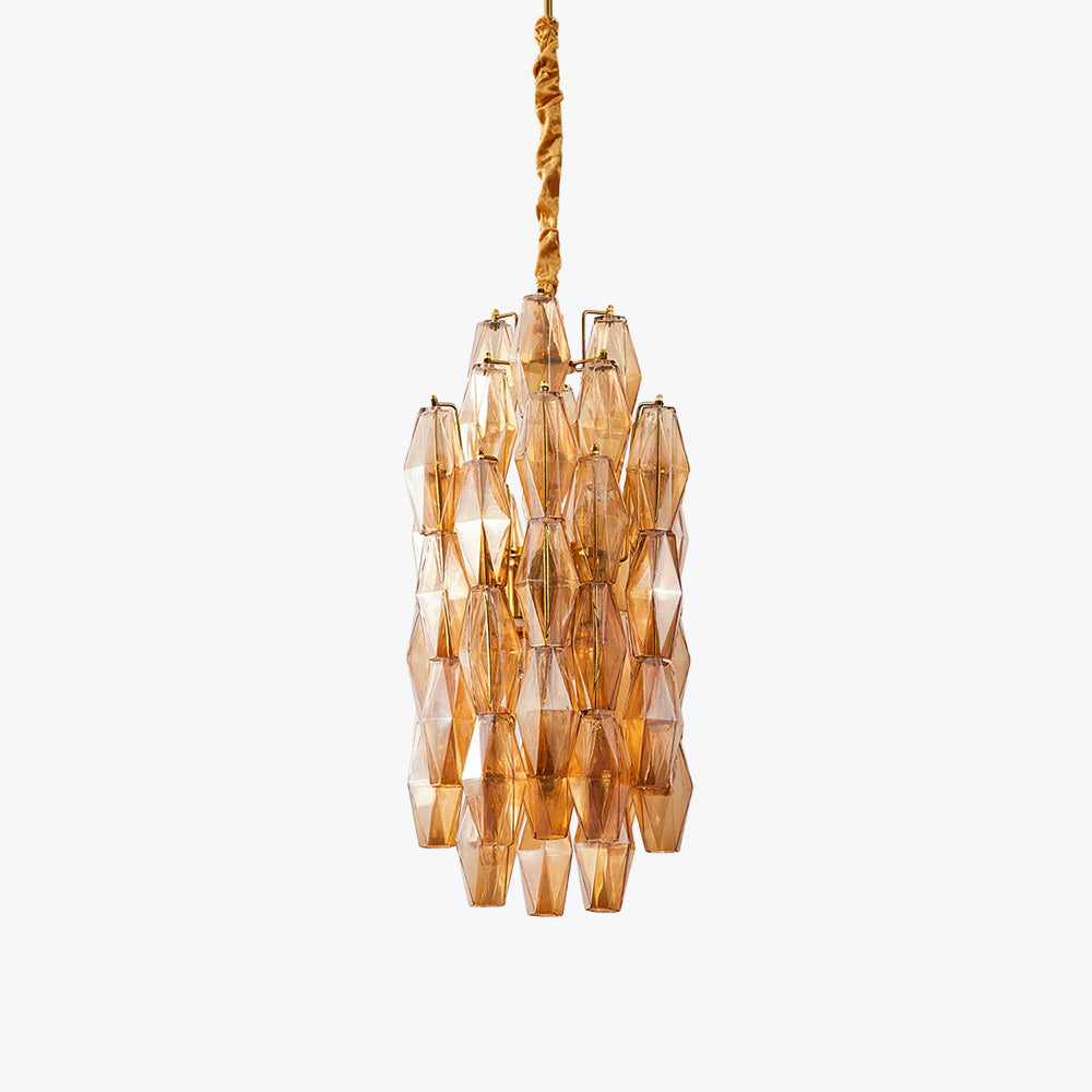 Verona Crystal Amber Pendant Lamp