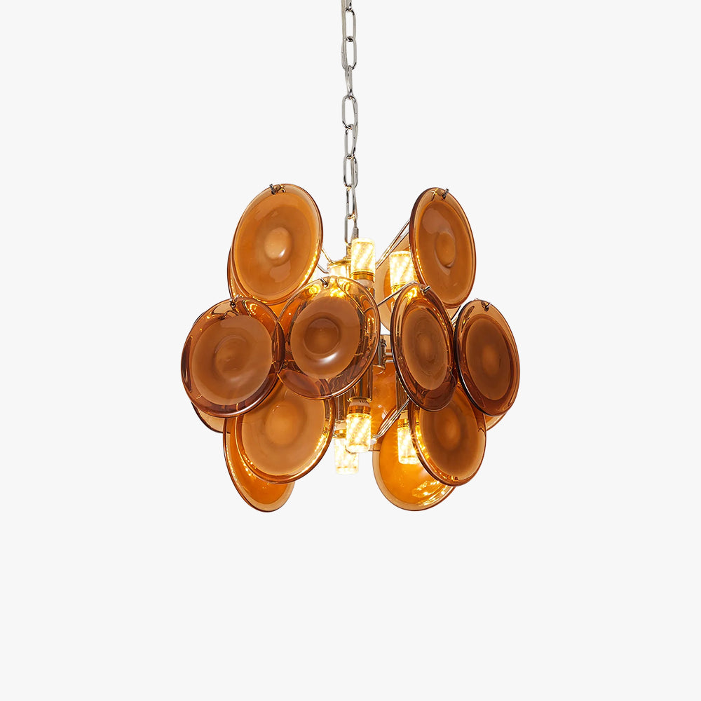 Verona Amber Glass Pendant Lamp