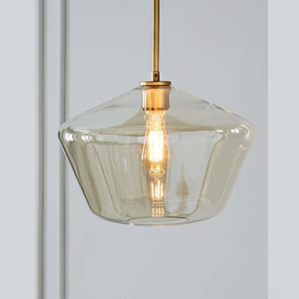 Hailie Suspension Moderne, Verre, Clair/Ambre, Chambre/Salle de Bain