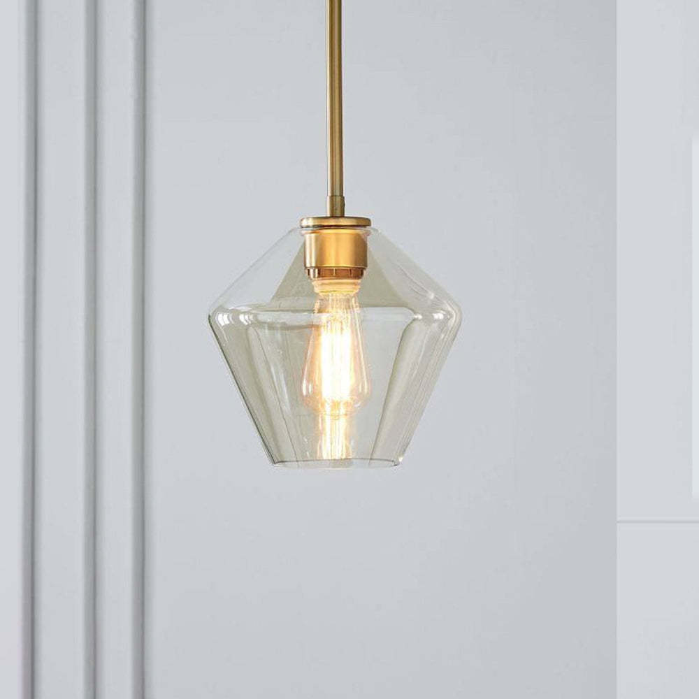 Hailie Suspension Moderne, Verre, Clair/Ambre, Chambre/Salle de Bain