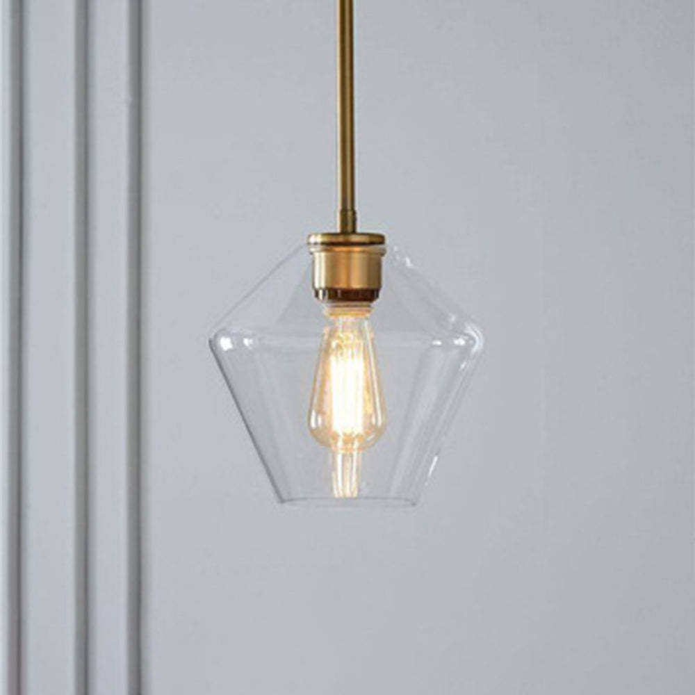Suspension Vintage LED Verre Clair Ambre Luxe Salon | Las Sola