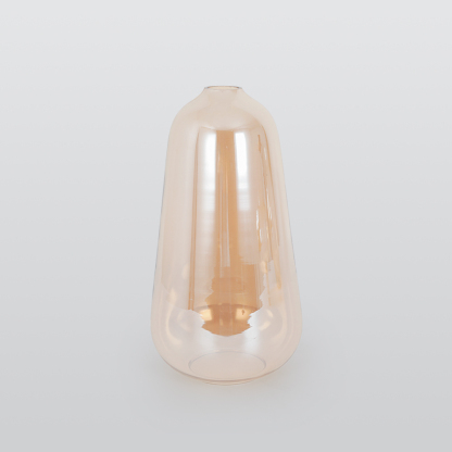 Hailie Luminaires Suspensions Dôme Moderne Métal/Verre Ambre Salon/Chambre à Coucher