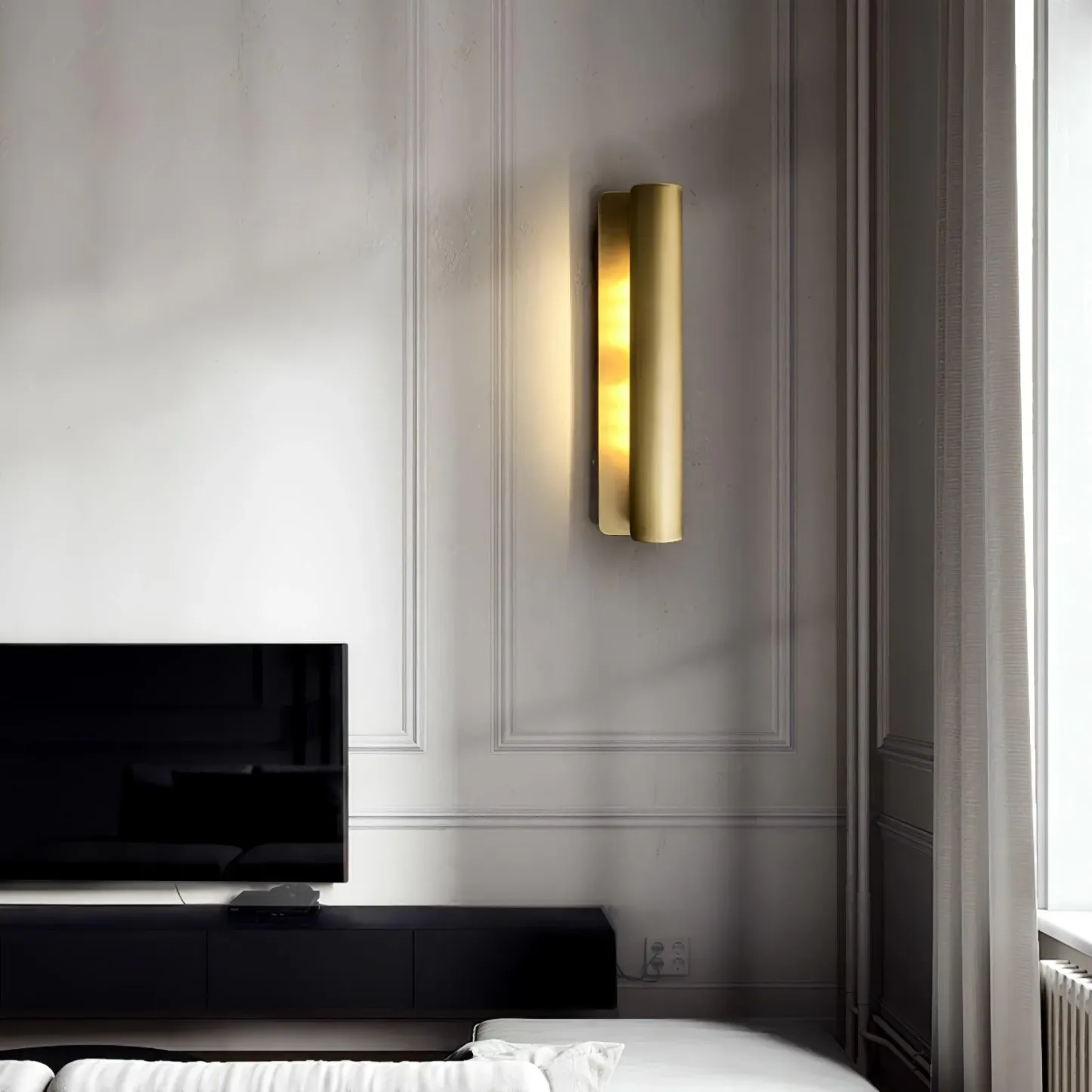 Orr Minimalisme Métal Laiton Laiton Applique Murale Salle à Manger Chambre à Coucher