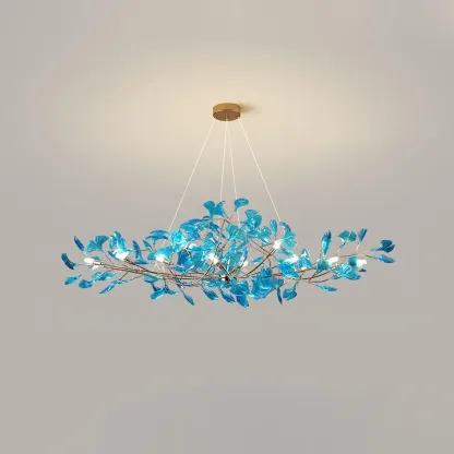 Olivia Vintage Leaf Acrylic Chandelier Living Dining Room Bedroom