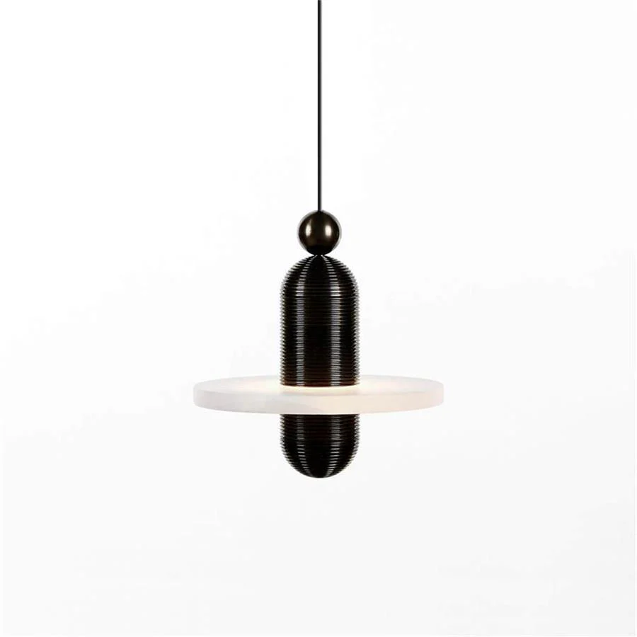 Valentina Modern Comet Round Metal Alabaster Pendant Light Dining Bathroom
