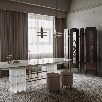Jade Moderne Comète Rond Métal Albâtre Suspension Salle à Manger Salle de Bain