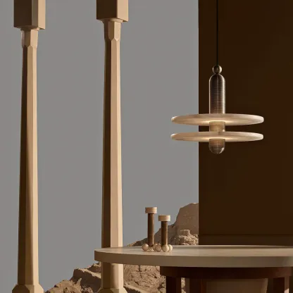 Jade Moderne Comète Rond Métal Albâtre Suspension Salle à Manger Salle de Bain