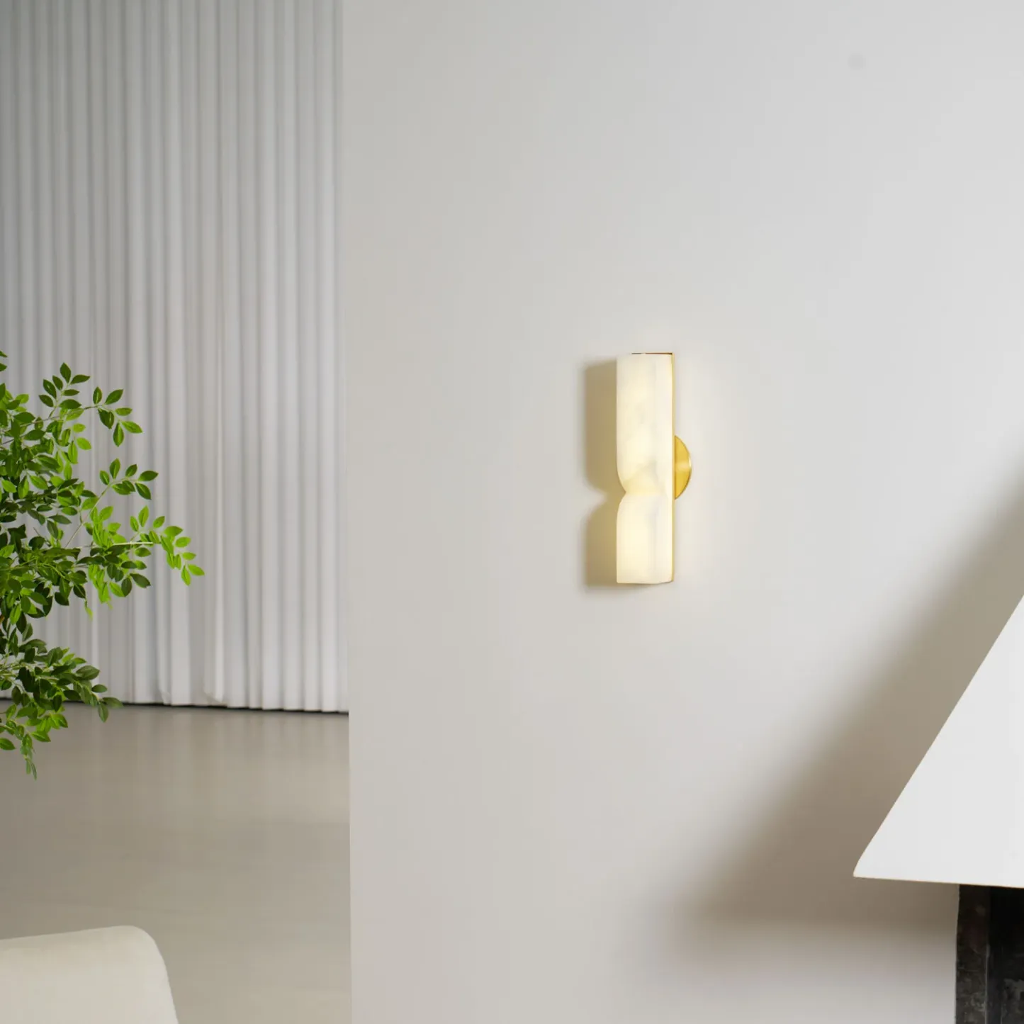 Jade Albâtre Rectangulaire Moderne Applique Murale Abat-jour Couloir Chambre