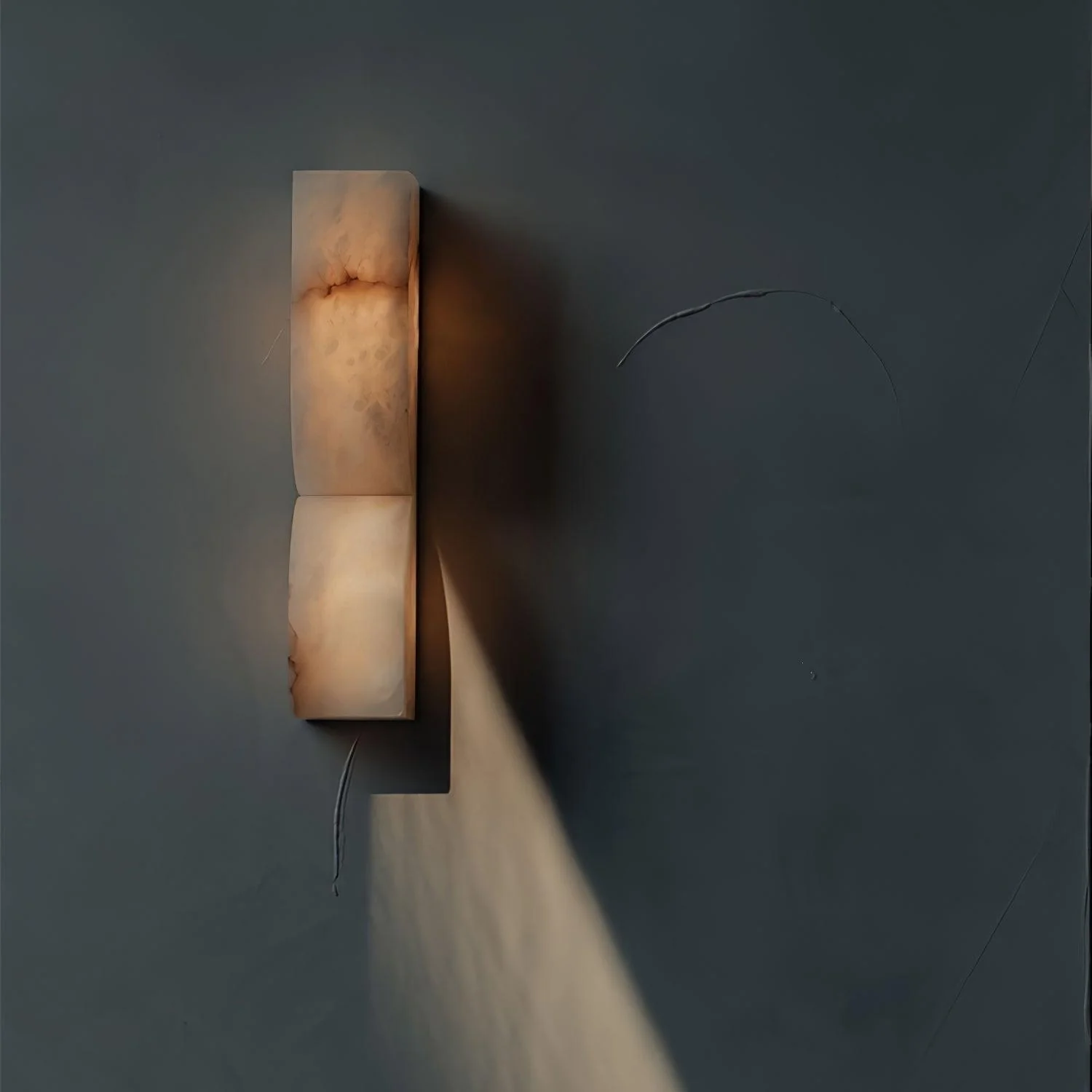Jade Albâtre Rectangulaire Moderne Applique Murale Abat-jour Couloir Chambre