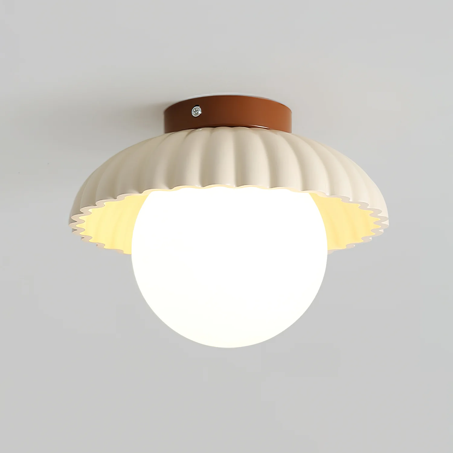 Hailie Vintage Brown Green Ceiling Light Bedroom Dining Room
