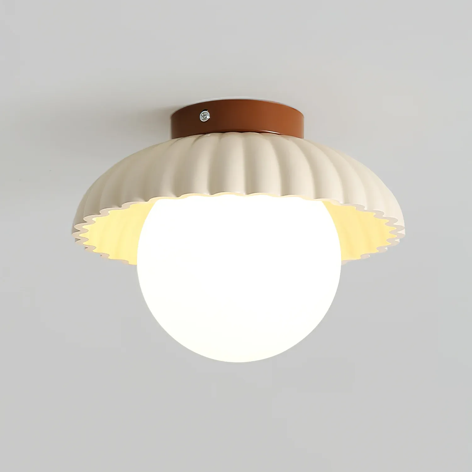 Hailie Vintage Brown Green Ceiling Light Bedroom Dining Room