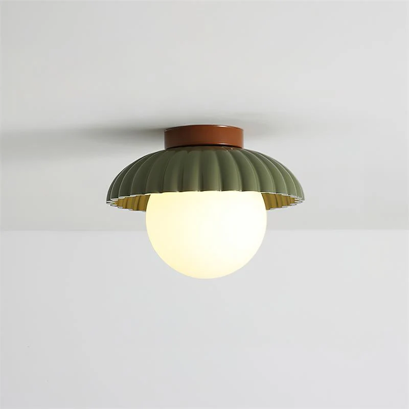 Hailie Vintage Brown Green Ceiling Light Bedroom Dining Room