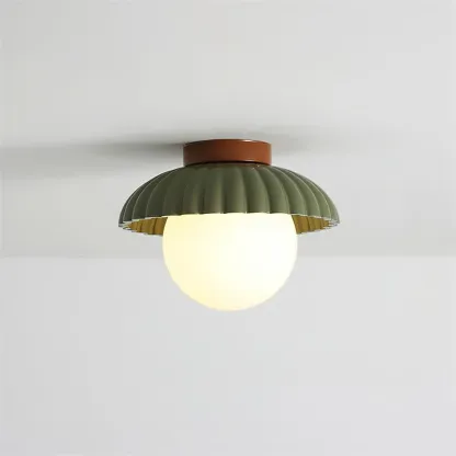 Hailie Vintage Brown Green Ceiling Light Bedroom Dining Room