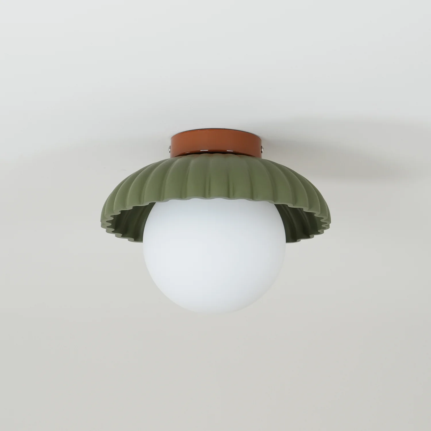 Hailie Vintage Brown Green Ceiling Light Bedroom Dining Room