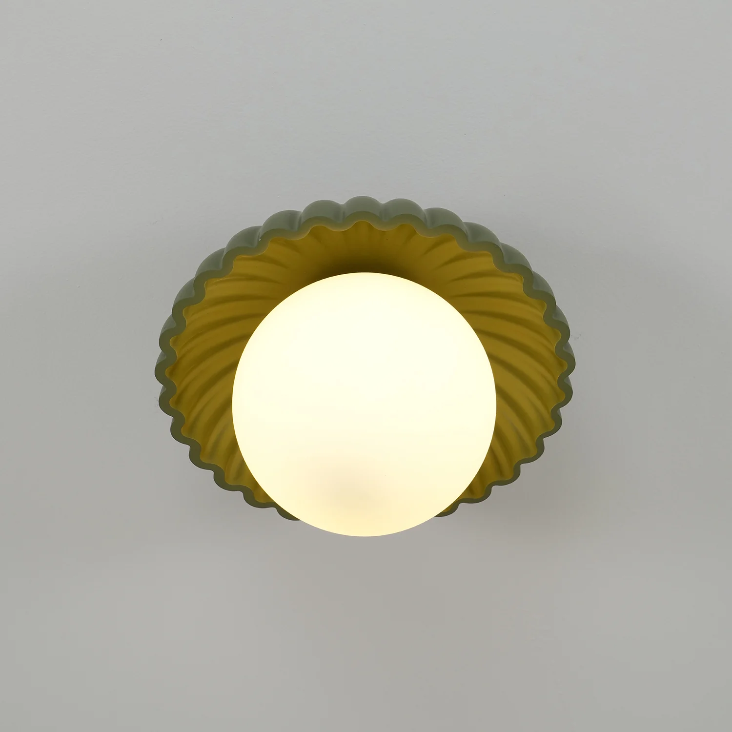 Hailie Vintage Brown Green Ceiling Light Bedroom Dining Room
