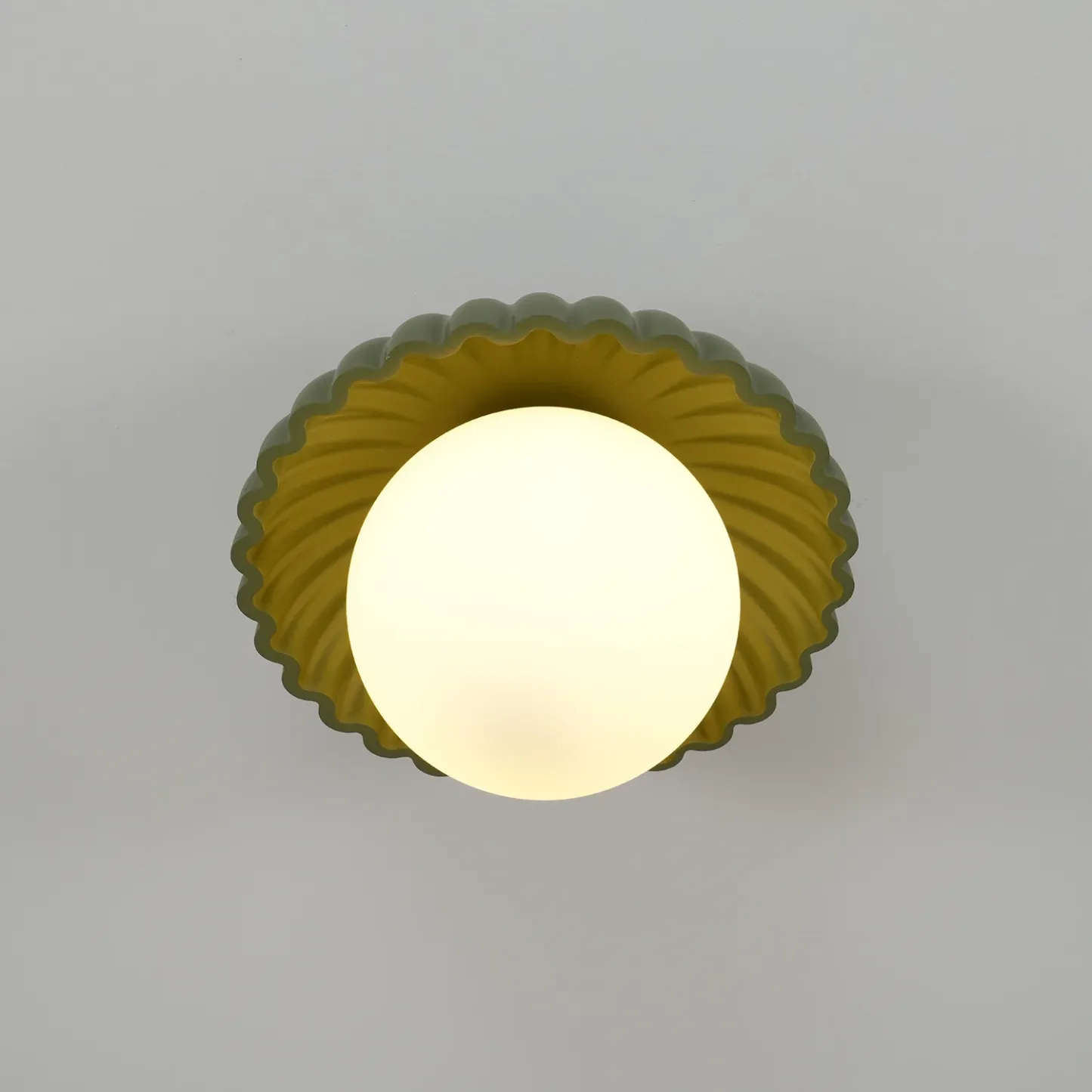 Hailie Vintage Brown Green Ceiling Light Bedroom Dining Room