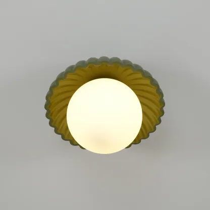 Hailie Vintage Brown Green Ceiling Light Bedroom Dining Room