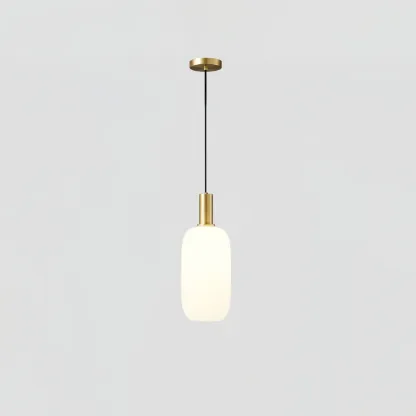 Hailie Minimalism Brass Glass Pendant Light Bedroom  Dining Room