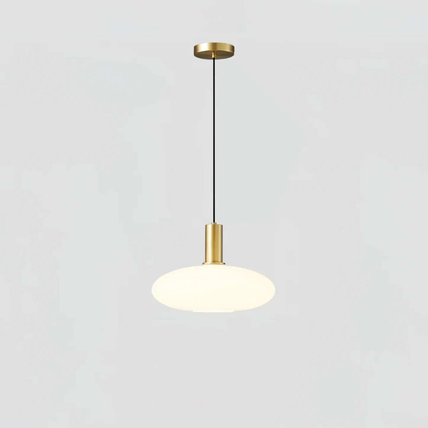 Hailie Minimalism Brass Glass Pendant Light Bedroom  Dining Room