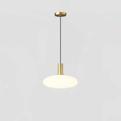Hailie Minimalism Brass Glass Pendant Light Bedroom  Dining Room