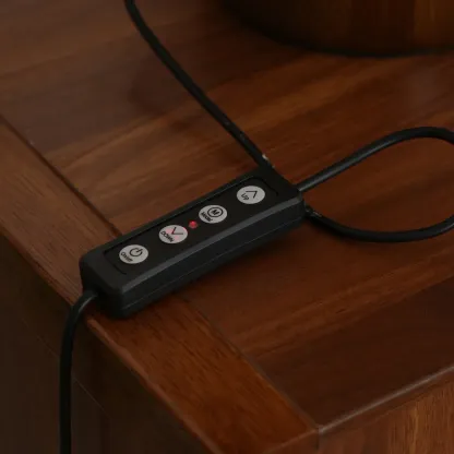 Ozawa Vintage Verre Bois Laiton Lampe de Table Chambre Salle à Manger