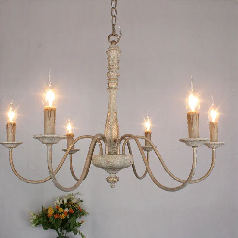 Alessio Gorgeous White Metal Wood Pendant Light Dining Room Bedroom