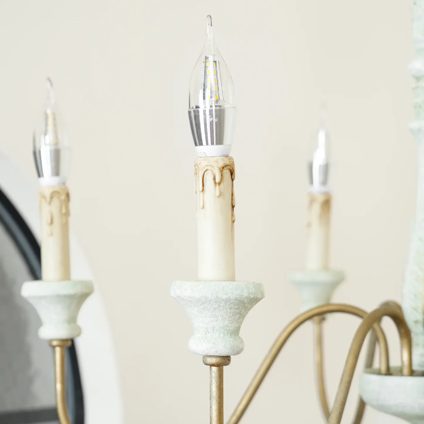 Alessio Gorgeous White Metal Wood Pendant Light Dining Room Bedroom