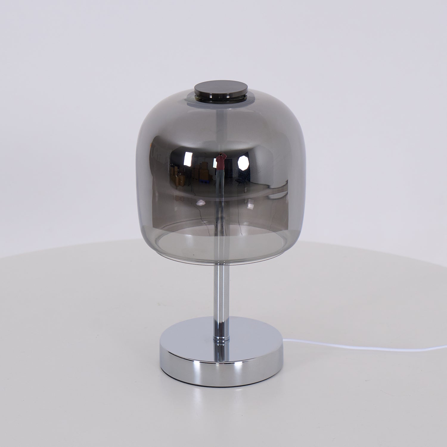 Axis Smoke Gray Glass Table Lamp