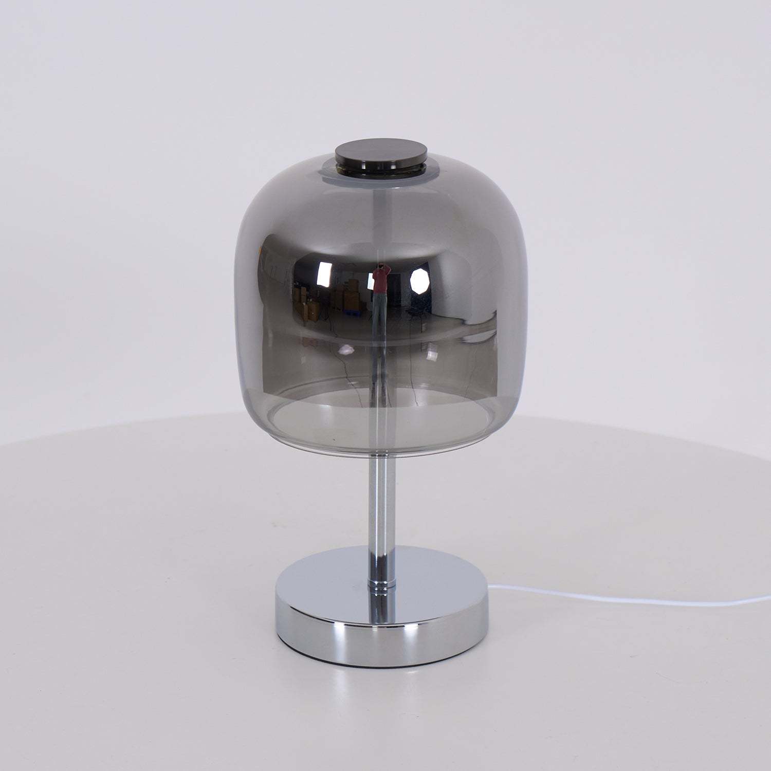 Axis Smoke Gray Glass Table Lamp