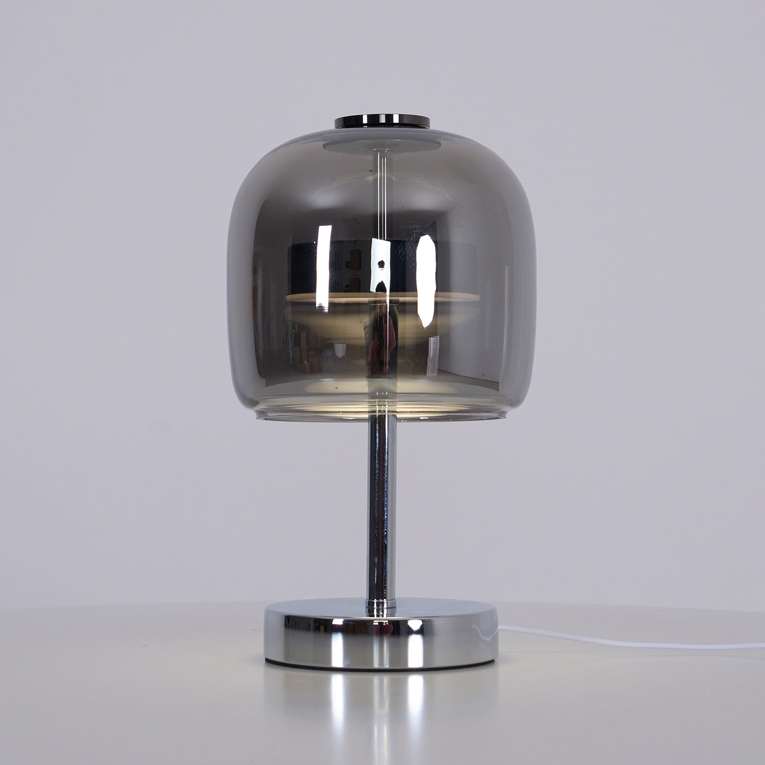 Axis Smoke Gray Glass Table Lamp