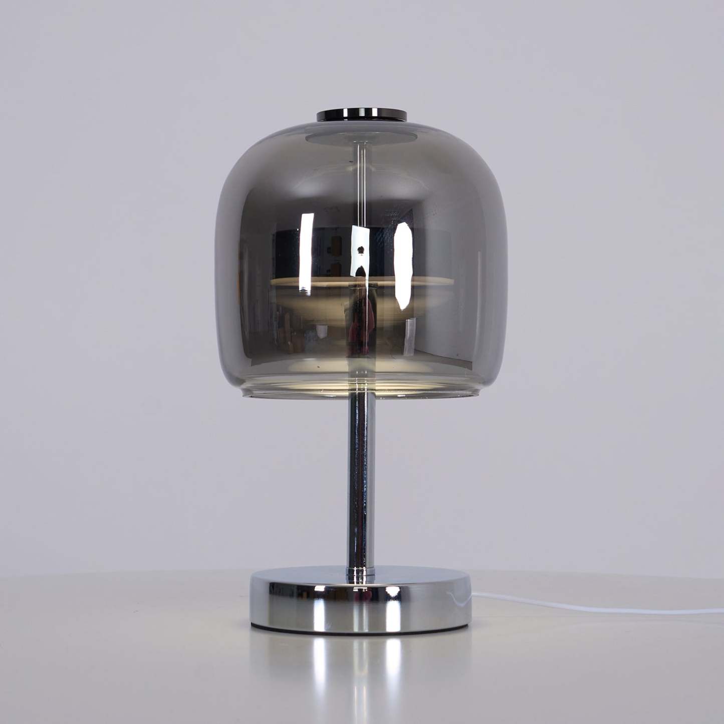 Axis Smoke Gray Glass Table Lamp