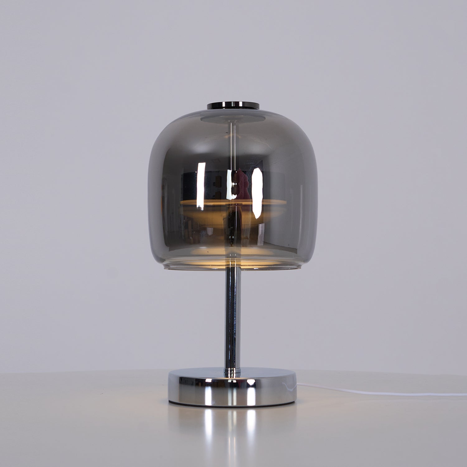 Axis Smoke Gray Glass Table Lamp