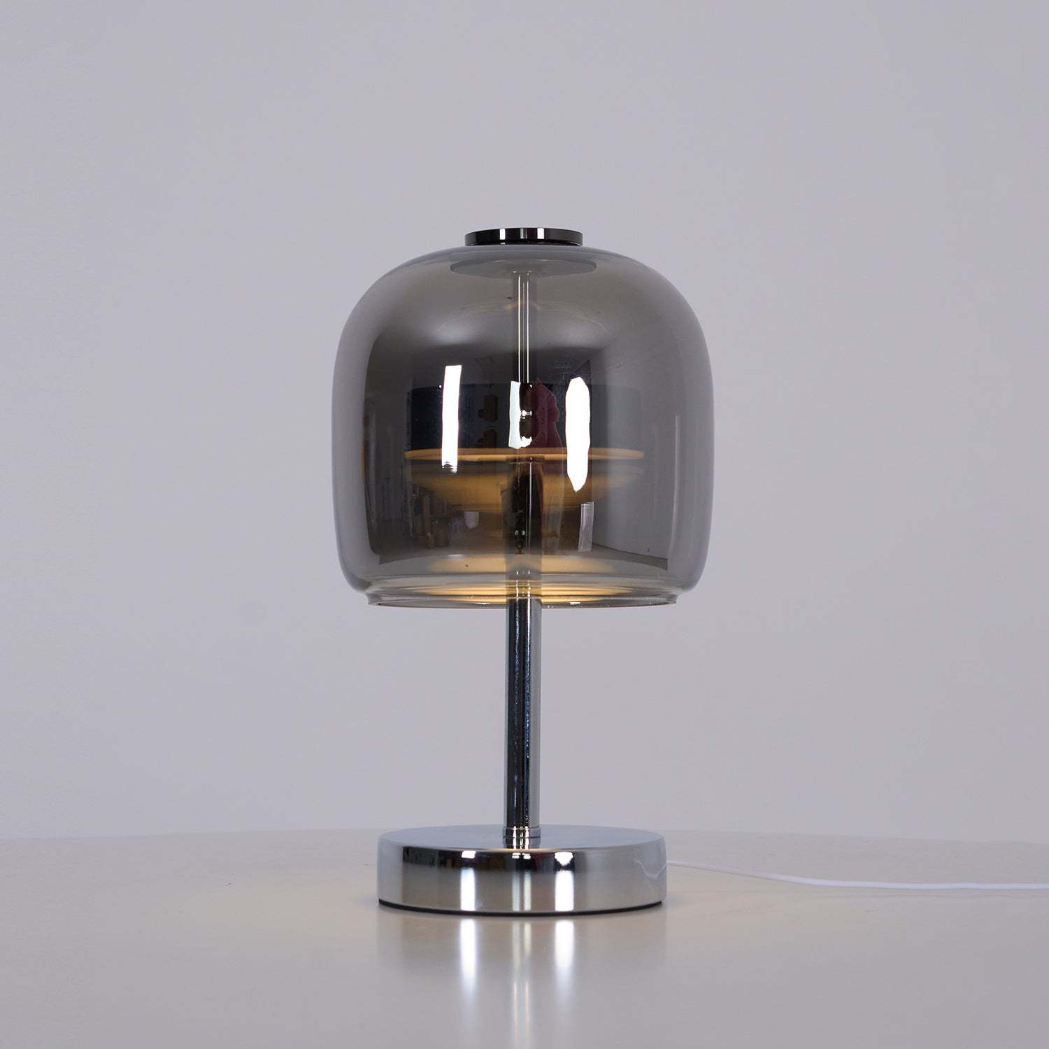 Axis Smoke Gray Glass Table Lamp