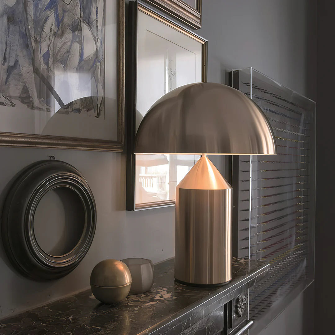 Axis Géométrique Laiton Atollo Lampe de Table