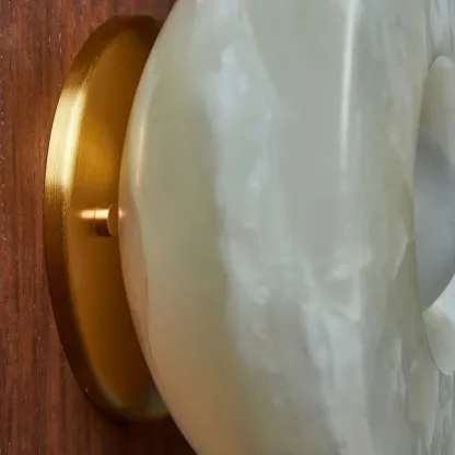 Jade Minimalisme Inhabituel Marbre Métal Applique Murale Chambre Salle À Manger