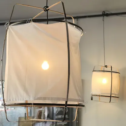Ozawa Modern Cottage Fabric Pendant Light Shades Living Dining Room Bedroom